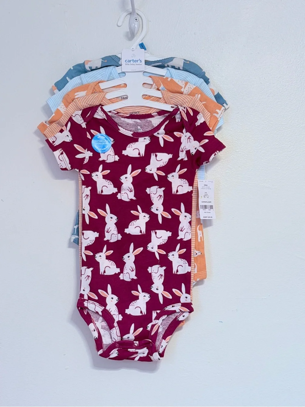 Carter's Baby Infant Animal Prints 5-Pack Bodysuits - Multi, 24 months NWT - Picture 2 of 9